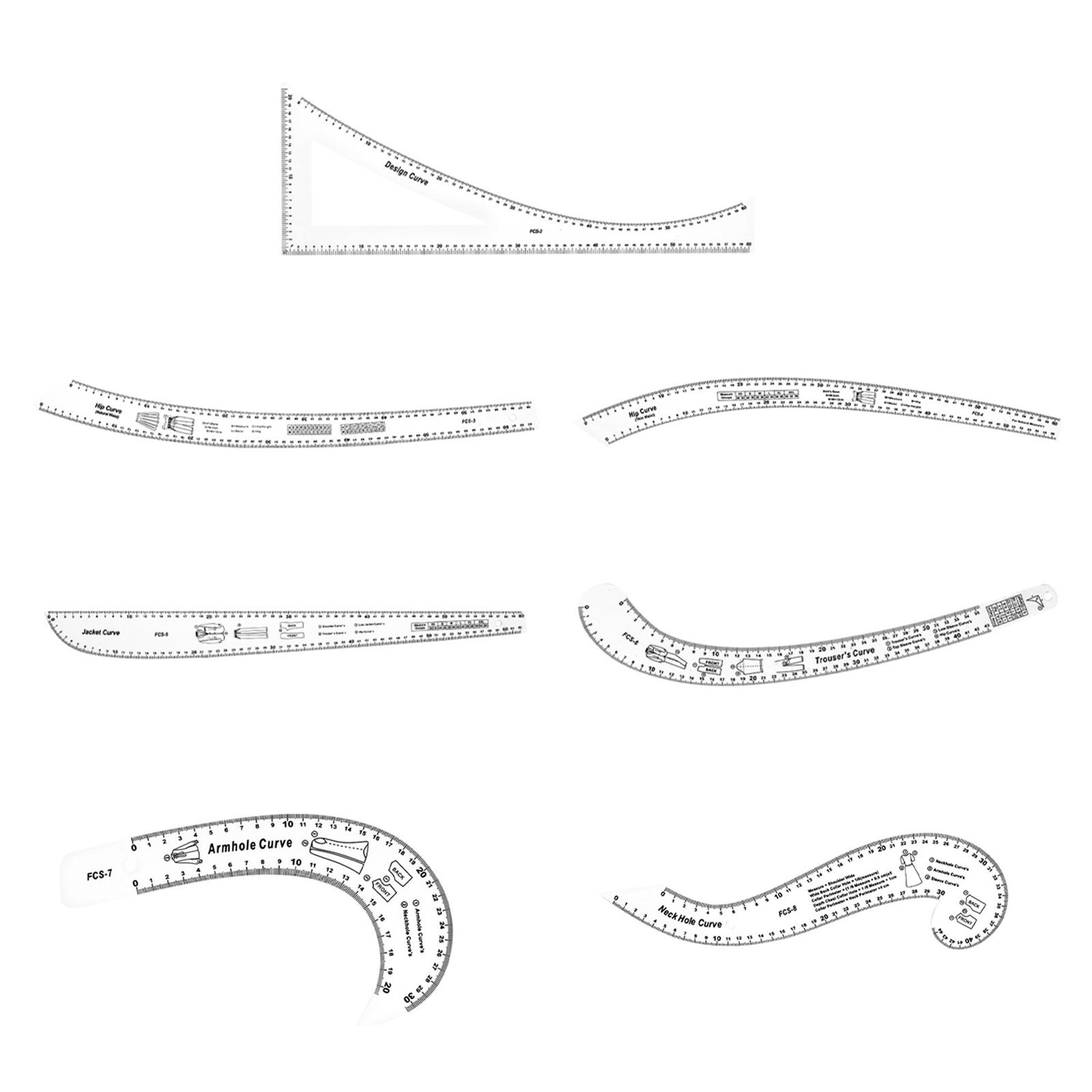 Sewing Gauge Ruler - منحنى فرنسي قياس حاكم ، صنع